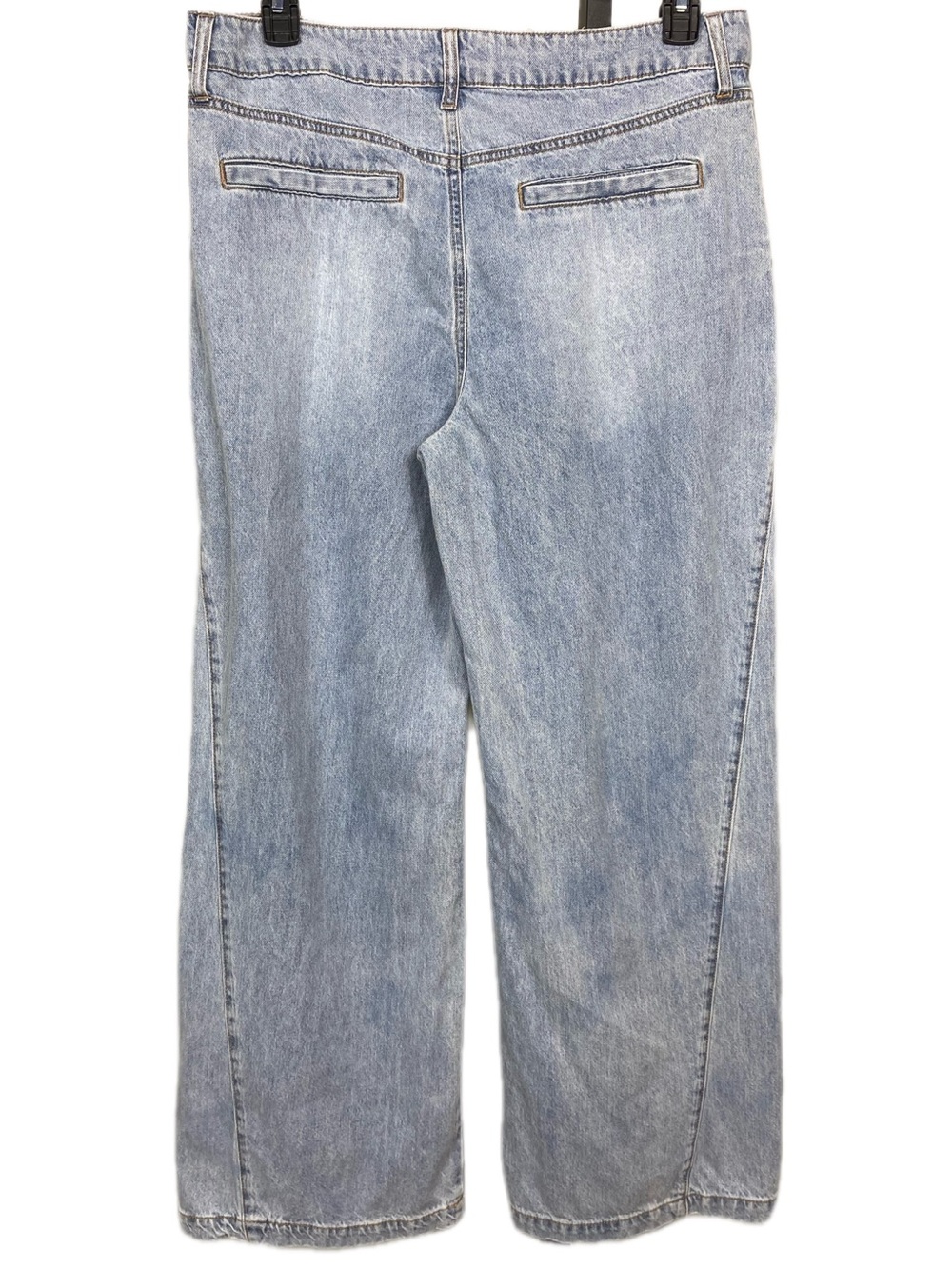 AND NOW THIS Light Wash Baggy High Rise Pleated Wide Leg Denim Jeans 31 - Picture 6 of 12